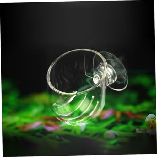 2pcs Aquarium Fish Feeding Cups with Suction Cups, Acrylic Blood Worm Food Holders for Fish Tank Feeding, Aquarium Feeder Tool Suitable for Freshwater and Saltwater Tanks