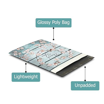 10x13 (100) Cotton Summer Designer Poly Mailers Waterproof Self Sealing Tear Resistant Polymailers Shipping Envelopes Premium Printed Bags For Small Businesses - color: Cotton, size: 10x13