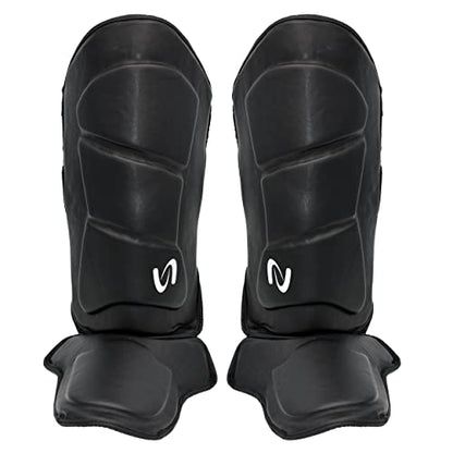 Strike Shin Instep - Boxing MMA Muay Thai Karate Training Protection - color: Black, size: Large-X-Large