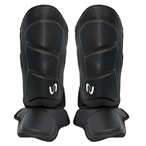 Strike Shin Instep - Boxing MMA Muay Thai Karate Training Protection - color: Black, size: Small-Medium