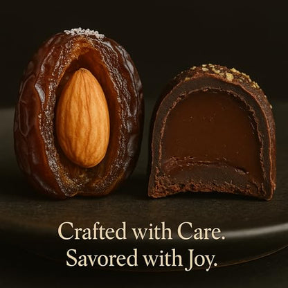 Andy Anand Gluten Free All Natural Truffles & Stuffed Dates Gift Box – Chocolate Free, Deliciously Healthy Embracing Nature's Goodness Perfect as Eid al Fitr Gift, Fresh flown from Turkey (24 Pcs 10.5 Oz)