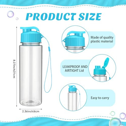 Mifoci 20 Pieces Water Bottle Bulk 17 oz Plastic Water Bottles Bulk Gym Sports Adults Reusable Large Bottles with Leak Proof Flip Top for Party Outdoor (Sky Blue) - color: Sky Blue