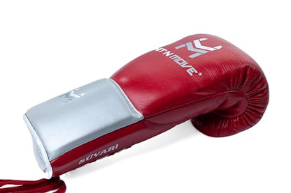 HIT N MOVE Süvari Horsehair Boxing Gloves Hook and Loop, Lace-Up Boxing Gloves Men, Boxing Equipment, MMA Gloves Men, UFC Gloves Horsehair and 100% Cow Leather - size: 12 Oz, style: Lace-up Red/White