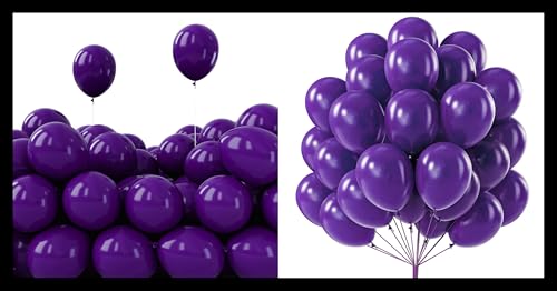 PartyWoo Royal Purple Balloons 50 pcs and PartyWoo Royal Purple Balloons 50 pcs