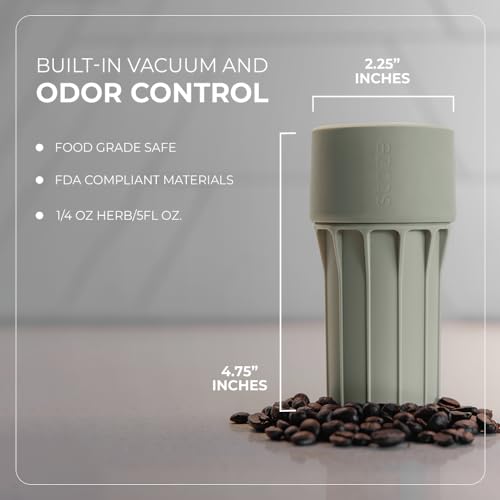 Staze Air Tight Smell Proof Container (148ml) – Vacuum Seal Jar - Waterproof Food Storage Canister, Portable Small Smell Proof Jar for Coffee, Herb, Spice & Gummies - (Desert Trio) - color: Desert Trio