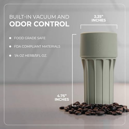 Staze Air Tight Smell Proof Container (148ml) – Vacuum Seal Jar - Waterproof Food Storage Canister, Portable Small Smell Proof Jar for Coffee, Herb, Spice & Gummies - (Desert Trio) - color: Desert Trio