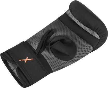 MaxxMMA Neoprene Washable Heavy Bag Gloves - Boxing Punching Training - color: Black, size: Small-Medium