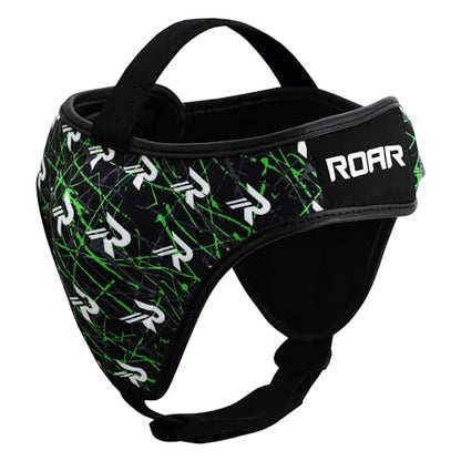 ROAR-INT Wrestling Headgear Men BJJ Ear Guard Protection MMA Grappling Cauliflower Helmet - color: Green (Pack-1)