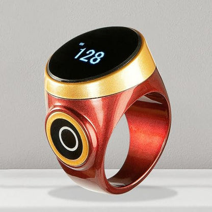 Tasbih Counter Zikr Rings, Smart Tasbeeh, Electronic Digital Tasbih Rings, Finger for Muslims, Prayer, Reminder, Home - color: Claret