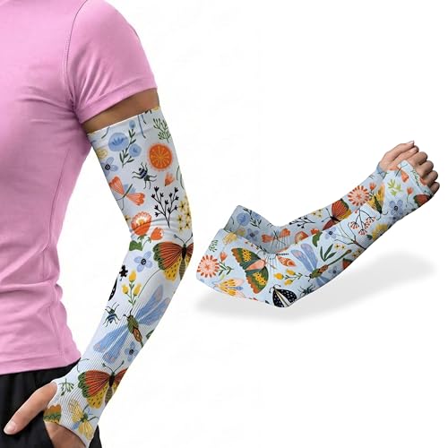 ARMORAY Arm Sleeves for Men UV Protection Cooling SPF 50 Sun Sleeves Sports - color: Garden Critters