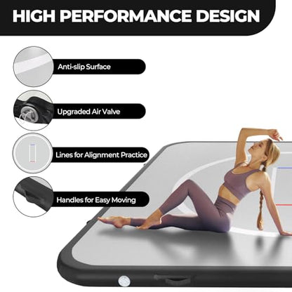FAHKNS Inflatable Wrestling Mat for Home,10x10FT 4" Thick Jiu Jitsu Mats,Waterproof PVC Mat for Yoga,Gymnastics,BJJ, MMA,Grappling,Judo,Boxing,Martial Art
