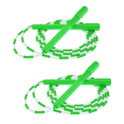 YUEDONG Soft Beaded Jump Rope for Teens & Adults, World Champion Luke Boon Collaboration, Adjustable Freestyle Jump Rope with 20cm Long Handles, Tangle-Free TPU Beads for Rhythm Training, Fitness Workout & Tricks | Luke Boon collaboration, soft TPU beads,