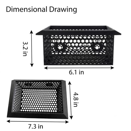 Floating Coral Basket for Reef Tanks (4x6 inch), Anemone and Frag Isolator Cup Mount, Saltwater Aquarium Safe