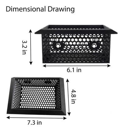 Floating Coral Basket for Reef Tanks (4x6 inch), Anemone and Frag Isolator Cup Mount, Saltwater Aquarium Safe