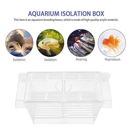 balacoo 1pc Aquarium Breeding Box Cups Isolation Incubator for Fish and Shrimp Easy Installation Water Material for Optimal Fish Survival
