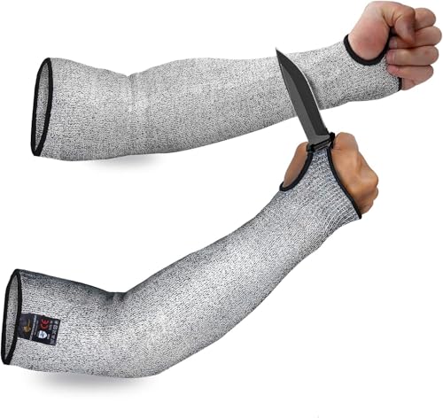 Evridwear Protective Arm Sleeves Cut Resistant Farmers Sleeves for Men Work, Gardening, Farming, Arm Protectors for Thin Skin and Bruising (XS, With Thumb Hole) - color: With Thumb Hole 1 Pair, size: X-Small