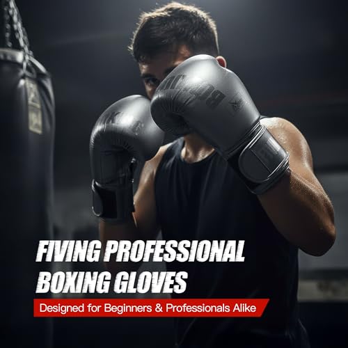 Boxing Gloves with Hand Wraps for Men and Women, Kickboxing, Mixed Martial Arts, Muay Thai, MMA, Heavy Bag Training - color: Black, size: 14oz