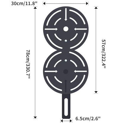 Metal Double Wall Ball Target with Extension Medicine Ball Target Rack Mounted Power Cage Attachments for Strength Endurance Arm Triceps Biceps Workouts - size: Hole Diameter:5/8"