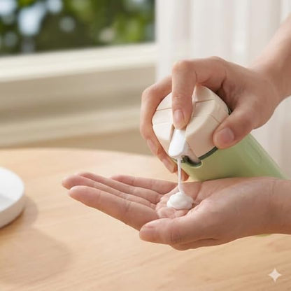 4-in-1 Detachable Travel Dispenser Bottles Set Foldable Pump Leak-Proof, Carry-On Compliant 30ml/1OZ Refillable Containers for Shampoo Lotion Body Wash with Protective Case - color: Green