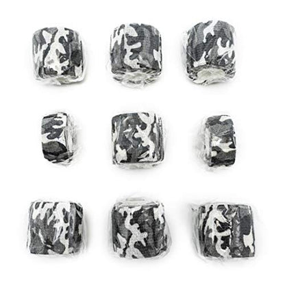 FRESINIDER 9 Rolls Self Adhesive Wrap Athletic Tape Gauze, Breathable Elastic Cohesive Bandage for Sports Injury & Pet (7 Pcs 2" x 5 Yards + 2 Pcs 1" X 5 Yards) (City Camo) - color: City Camo