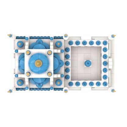 sterope Children's Assembly Toy World Landmark Building Model Muslim Architecture TheBlue Mosque Islamic Plastic Brick Small Particle Educational Toy Model of Sultan Ahmed Mosque Eid al Fitr Gift