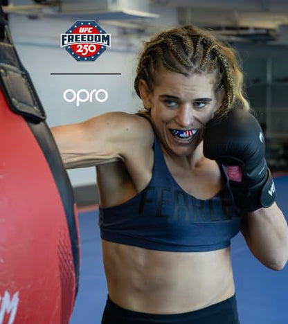 OPRO Official UFC Stars & Stripes Instant Custom-Fit Mouthguard – Self-Fit Mouthguard for MMA, Boxing, Martial Arts & Combat Sports - color: Stars & Stripes