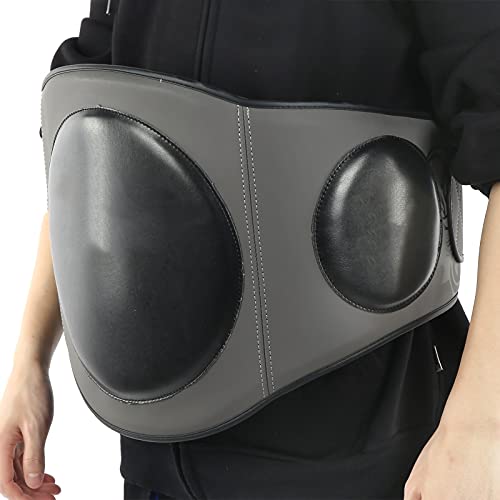 Srliya Thickened Boxing Belly Pad MMA Muay Thai Kickboxing Stomach Protector with 4-Layer Cushioning, PU & Sponge Training for Martial Arts