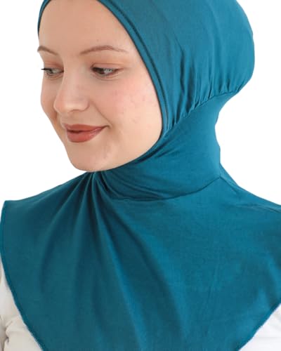 Prien Sport Hijab For Women, Muslim Head Scarf, Flexible Turban Girls, Chic Islamic Wear For Gym, Neck Collar Bonnet Viscose - color: Turquoise