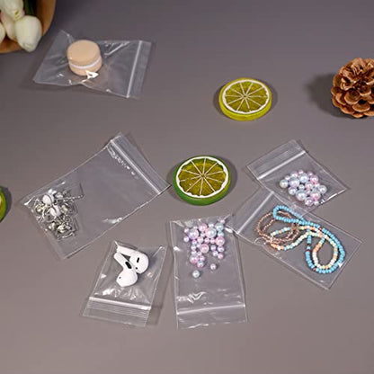 iMailer - 500 Count - 2" x 2" Small Plastic Bags-Clear Reclosable Zip Bags 2 Mil with Lock Seal Zipper for Coins, Jewelry, Snacks, Seeds - size: 2" x 2"