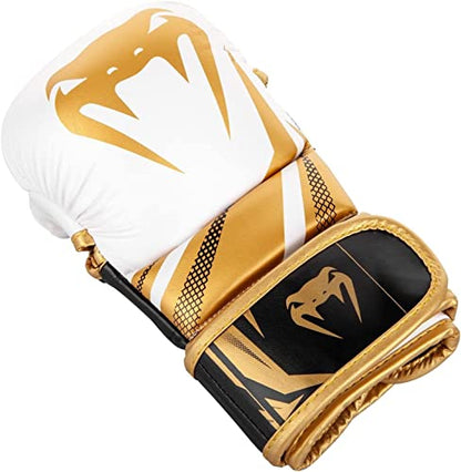 Venum Challenger 3.0 Sparring Gloves - color: White/Black/Gold, size: Medium