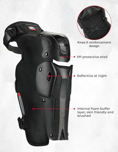 KEMIMOTO Motorcycle Knee-and-Shin Guards Elbow Pads for Men 4Pcs Powersports Protective Motocross/Racing/Dirt Bike Gear Rodilleras para Moto