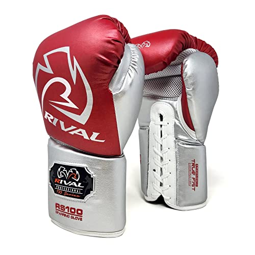 RIVAL Boxing RS100 Professional Lace-Up Sparring Gloves, Handcrafted with Super-Rich Microfiber PU, Ergonomically Designed to Perfectly Fit Your Hand