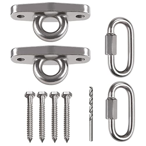 2 Heavy Duty Swing Hangers Anti-Rust 304 Stainless Steel,2000LB Swivel Swing Set Brackets,for Playground,Porch, Yoga, Swing Seat,Hammock