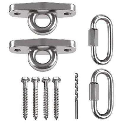 2 Heavy Duty Swing Hangers Anti-Rust 304 Stainless Steel,2000LB Swivel Swing Set Brackets,for Playground,Porch, Yoga, Swing Seat,Hammock