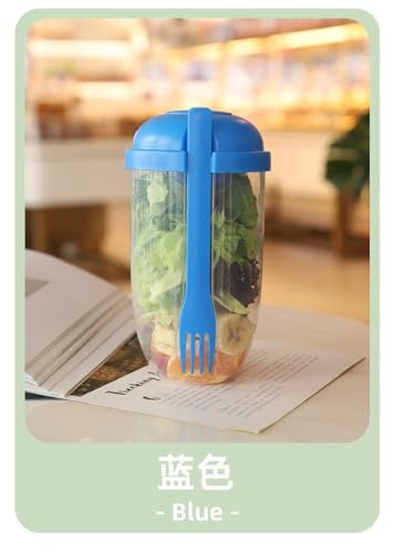 Portable Salad Cup - color: Blue
