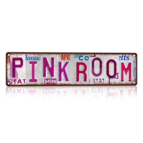 Vintage Pink Room Street Sign Wall Decor - color: St-B-14