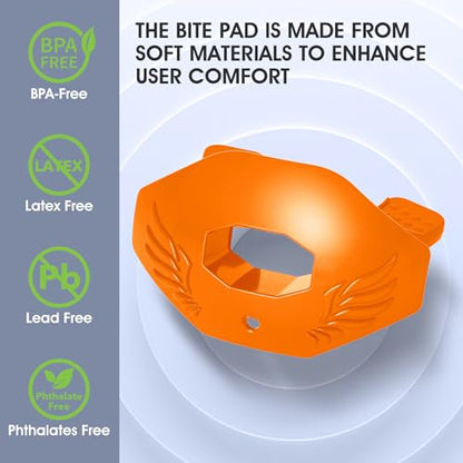 2Pcs Youth Football Mouthguard,Football Mouthpiece with Strap,No Boil. | Soft and Durable, Maximum Breathing Channel, - color: Orange