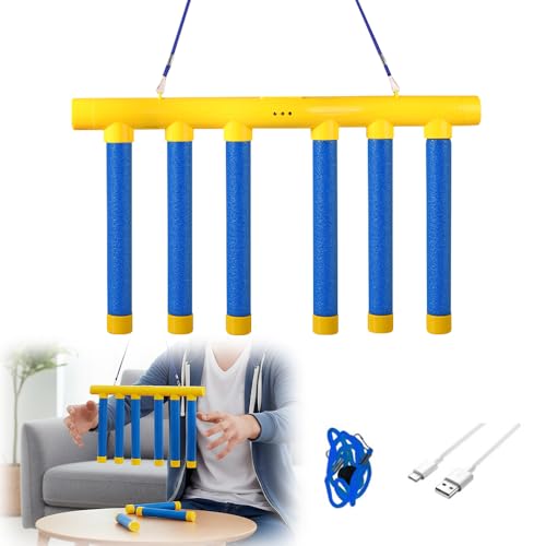 Reflective Drop Stick Challenge Game Set, 2026 Upgrade Hand Eye Coordination Training Catching Sticks Game Reaction Training, 3 Adjustable Speed Modes Catching Sticks Games - color: Yellow