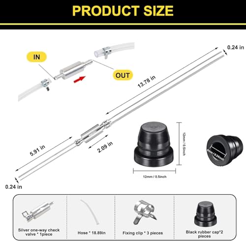 4 PCS Universal Brake Fluid Deflerator, Brake Bleed Hose, Brake System Bleeding Tools, Auto Motorcycle Clutch One-Way Check Valve Tube Deflation Tool Kit Hose with Metal Clamp (4 PCS) - color: 4 PCS