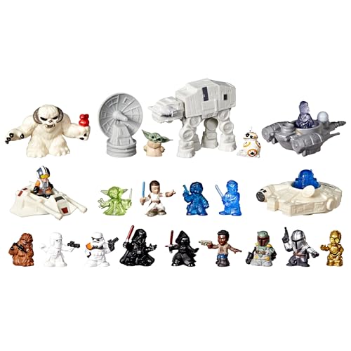 STAR WARS Advent Calendar, 24 Pieces Including Micro Figures & Vehicles, Countdown Calendar, Surprise Toys for Boys & Girls Ages 4+ (Amazon Exclusive)