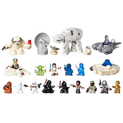 STAR WARS Advent Calendar, 24 Pieces Including Micro Figures & Vehicles, Countdown Calendar, Surprise Toys for Boys & Girls Ages 4+ (Amazon Exclusive)