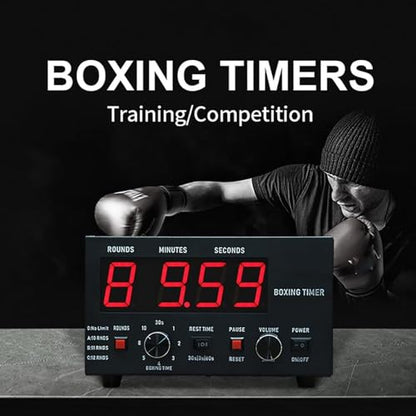 Professional Boxing Interval Timer - Gym Clock with 30S-10min Workout & 0/30/60S Rest - Ultimate Fitness Timer for Boxing and Gym Training - Blue - size: Green