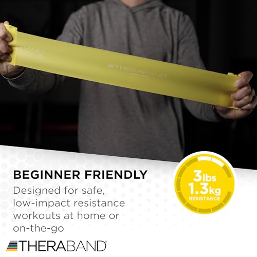 THERABAND Resistance Bands Set, Elastic Bands for Exercise & Physical Therapy, Strength Training for Upper & Lower Body Fitness - size: Beginner Set, style: Non-Latex