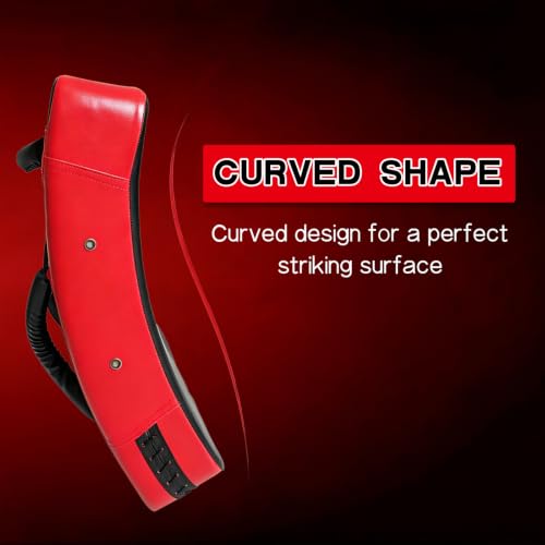 Muay Thai Kick Pad, 1 Pad Only, 24In & 15In Strike Shield, Kickboxing Boxing Training Target Pad for Martial Arts, Single Pad Only - color: Red 2, size: 24" x 16" (Large)