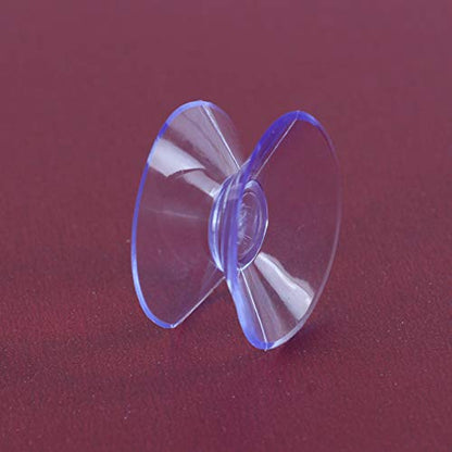 Lasenersm 20pcs 30mm Glass Table Top Double Sided Suction Cups - Dining Table Bumpers - Clear PVC Plastic - Prevents Glass Table Top from Sliding