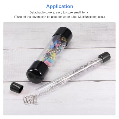 MECCANIXITY Clear Storage Tube 20x24mm Small Plastic Round Tubing with Caps Rigid Bottle Container 250mm/10 Inch for Item Stored - size: 20x24x250mm