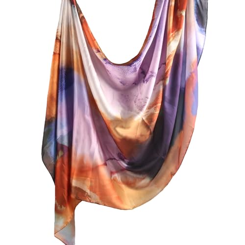 Hijab Scarf for Women Fashion Printed Modal Hijab Head Wrap Scarves Lightweight Long Scarf Shawls - color: Watercolor M