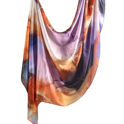 Hijab Scarf for Women Fashion Printed Modal Hijab Head Wrap Scarves Lightweight Long Scarf Shawls - color: Watercolor M
