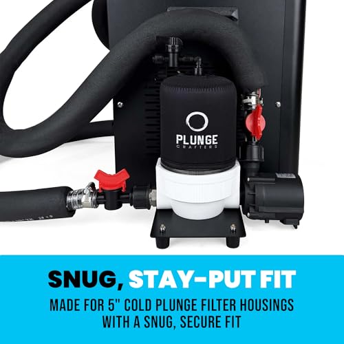 Cold Plunge Insulated Filter Housing Sleeve - ChillGuard Neoprene Insulated Filter Housing Cover - Insulates Cold Plunge, Ice Bath Filter Housings (5" Filter Housing) - size: 5" Filter Housing