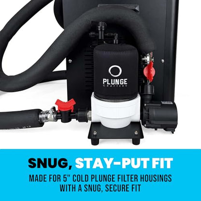 Cold Plunge Insulated Filter Housing Sleeve - ChillGuard Neoprene Insulated Filter Housing Cover - Insulates Cold Plunge, Ice Bath Filter Housings (5" Filter Housing) - size: 5" Filter Housing